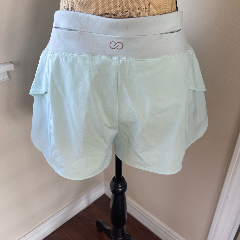 Calia by Carrie Underwood Mint Green Ruffled Scallop Lace Shorts and tank - Picture 4 of 7